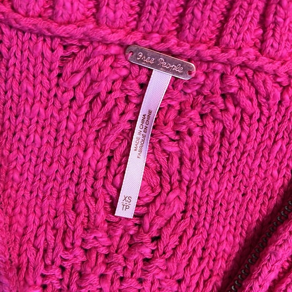 Free People Driftwood Cable Polo Sweater - Picture 7 of 8